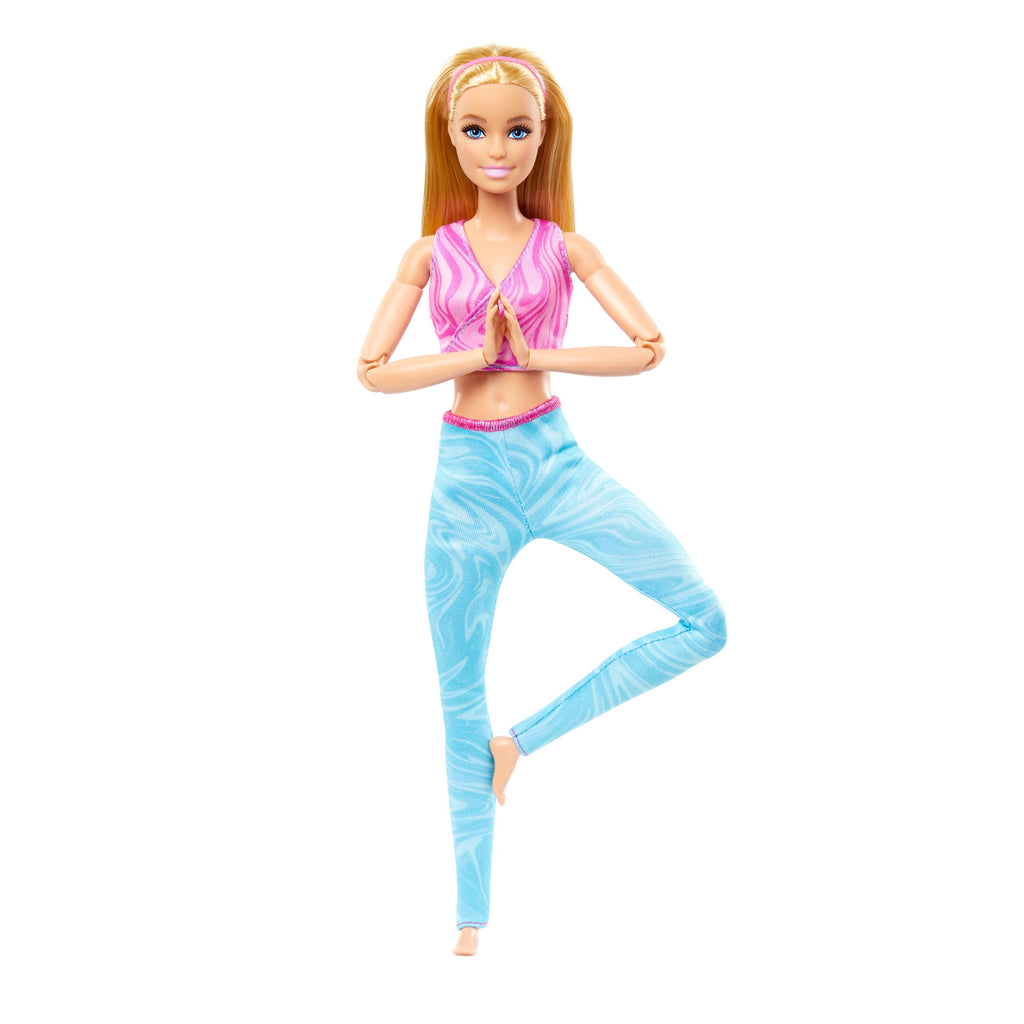 Κούκλα Barbie Αμέτρητες Κινήσεις, Ξανθιά Με Αποσπώμενο Αθλητικό Μπλουζάκι Και Κολάν, 22 Ευλύγιστα Σημεία