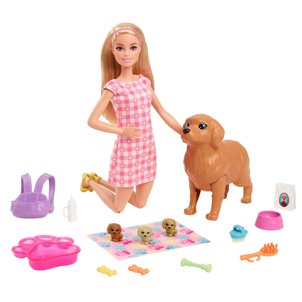 Barbie Ve Hayvan DOStları Oyun Seti, Köpek, 3 Yavru Köpek Ve Aksesuarlar, 3-7 Yaş