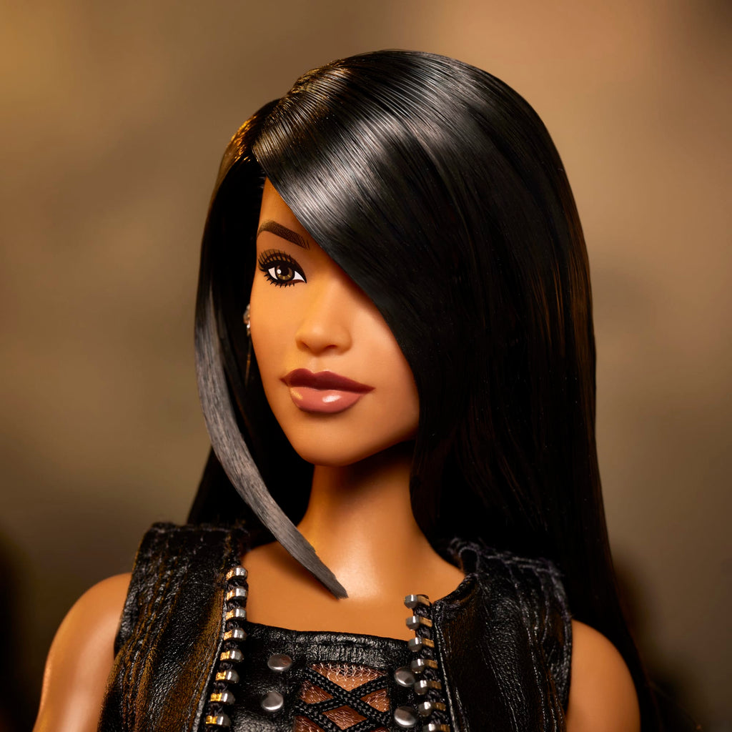 Barbie Signature Puppe, Aaliyah Sammelfigur Im Schwarzen Kunstleder-Outfit