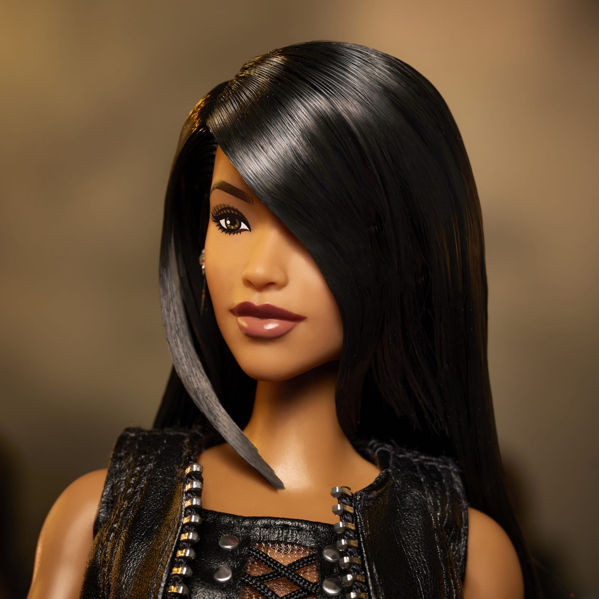 Barbie Signature Puppe, Aaliyah Sammelfigur Im Schwarzen Kunstleder-Outfit