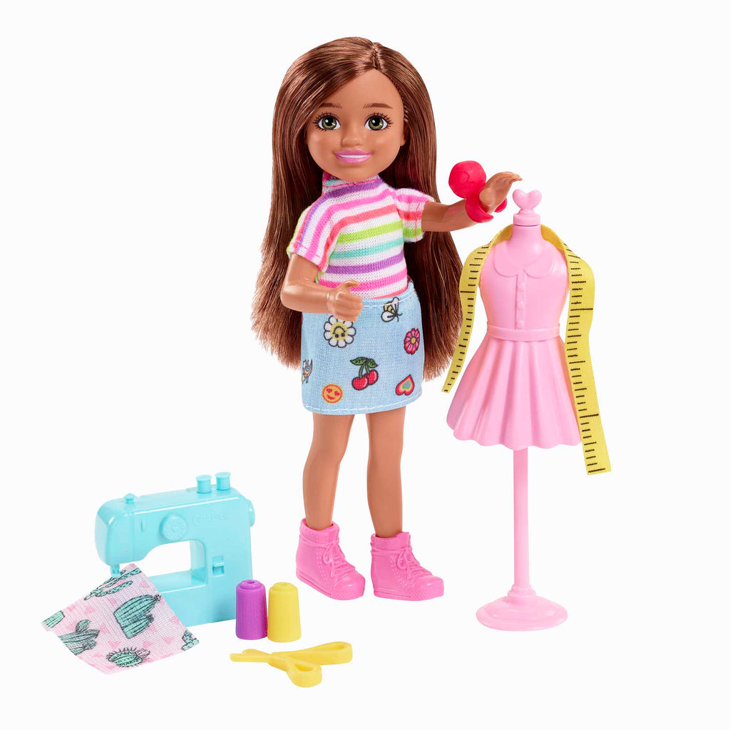 Barbie Toys, Chelsea Doll and Accessories, Can Be Career-Themed Small Dolls