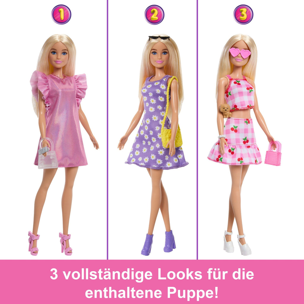 Barbie Traumkleiderschrank Spielzeug, Spielset Mit Modepuppe, Moden Und Accessoires, Knapp 1 M Breit Mit Mehr Als 25 Teilen