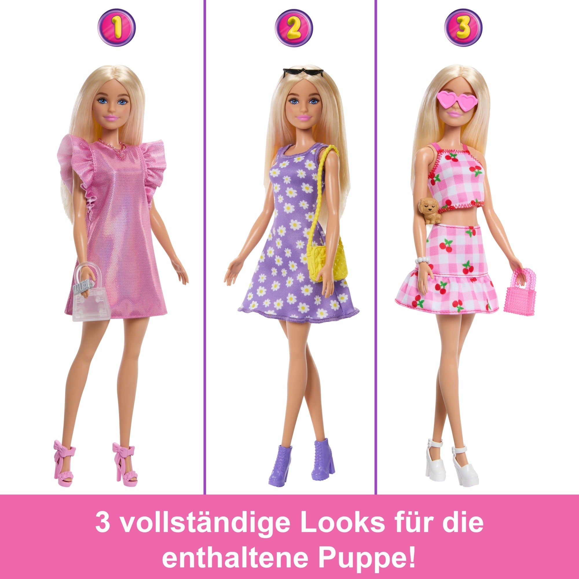 Barbie Traumkleiderschrank Spielzeug, Spielset Mit Modepuppe, Moden Und Accessoires, Knapp 1 M Breit Mit Mehr Als 25 Teilen