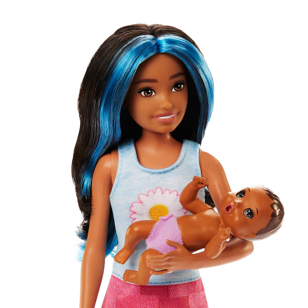 Barbie Pop En Accessoires, Babysitter Skipper Met Wiegje, Speelset
