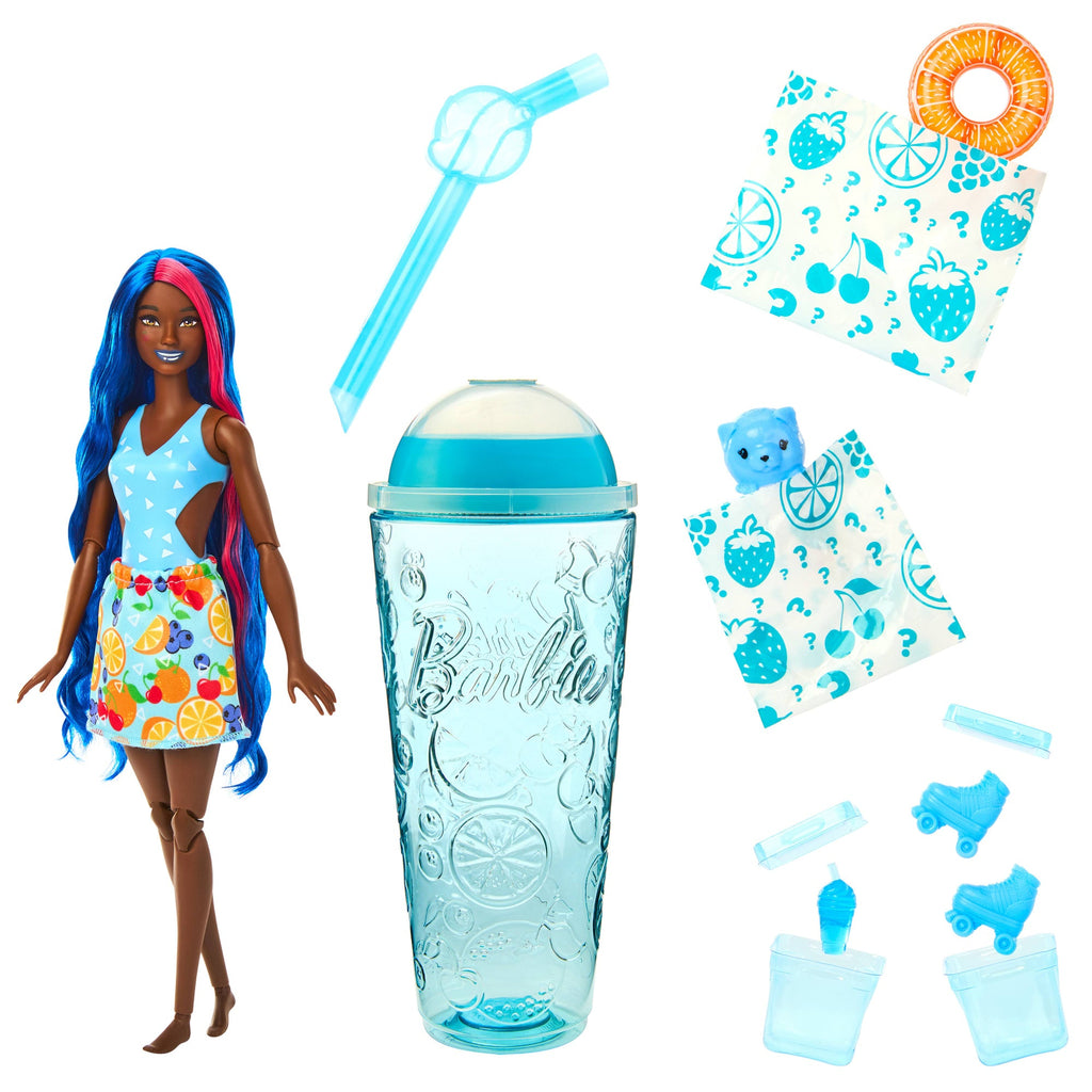 Muñeca Barbie Pop Reveal De La Colección Aroma De Frutas, Incluye Ocho Sorpresas, Entre Las Que Se Incluyen Una Mascota, Slime, Muñecas Perfumadas Y Función De Cambio De Color