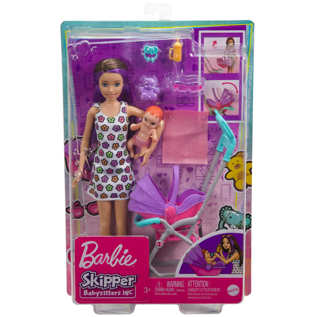 Barbie „Skipper Babysitters Inc.“-Puppe Und Kinderwagen-Spielset, Für Kinder Ab 3 Jahren