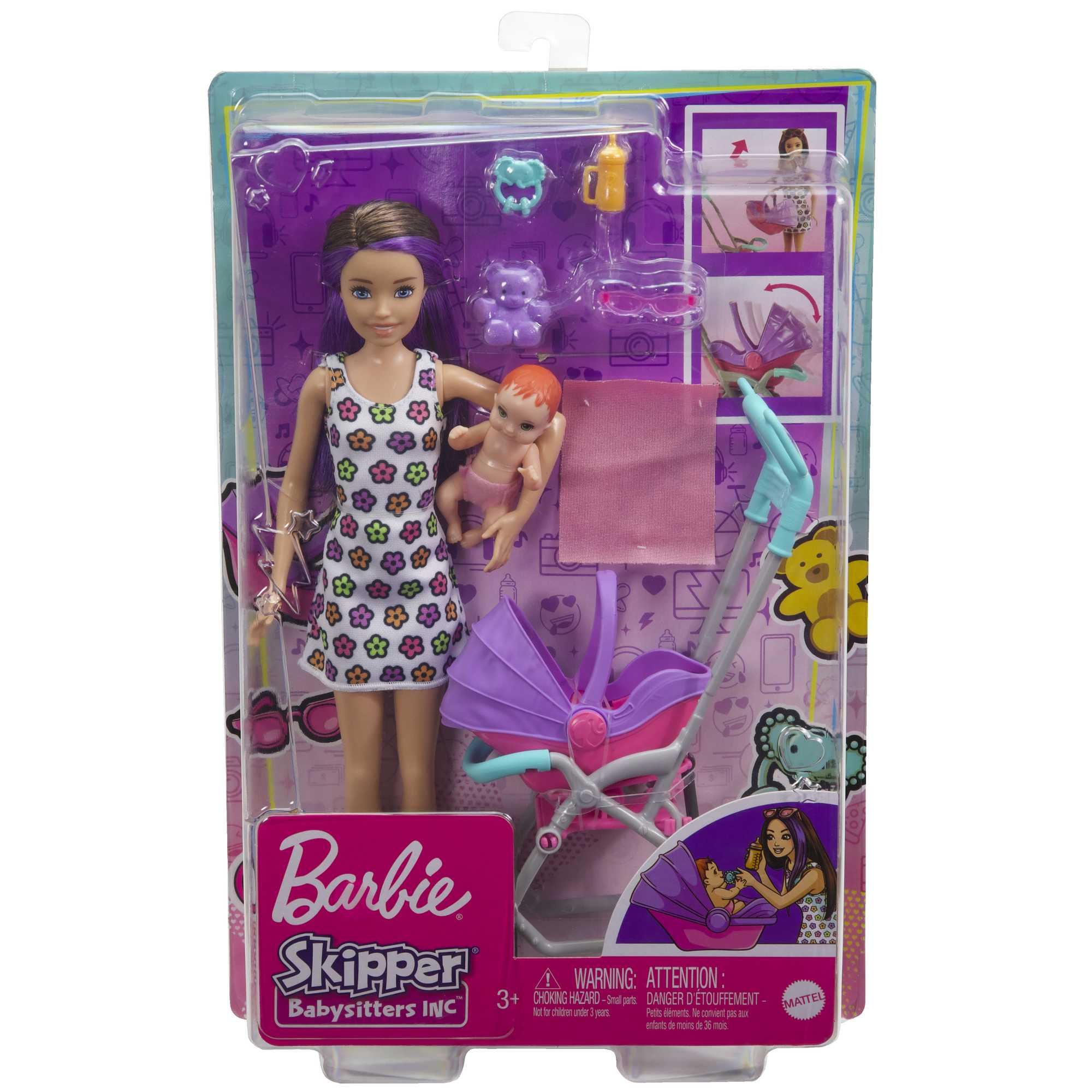 Barbie „Skipper Babysitters Inc.“-Puppe Und Kinderwagen-Spielset, Für Kinder Ab 3 Jahren