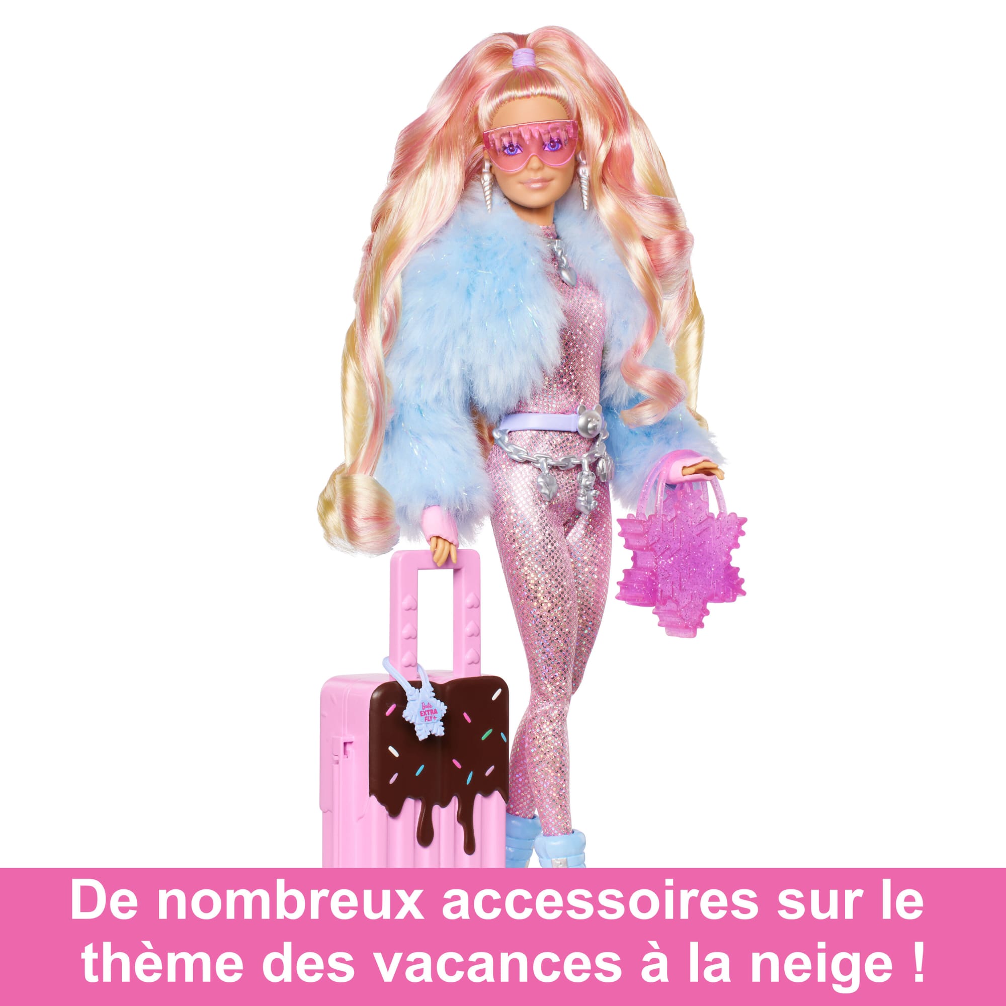 Barbie -Barbie Extra Cool-Poupée voyage en tenue d’hiver