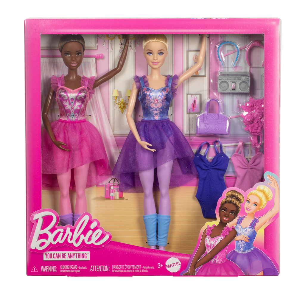 Conjunto Estudio De Ballet De Barbie Con 2 Muñecas De Moda Bailarinas, Un Conjunto De Ropa Adicional Y Accesorios De Baile