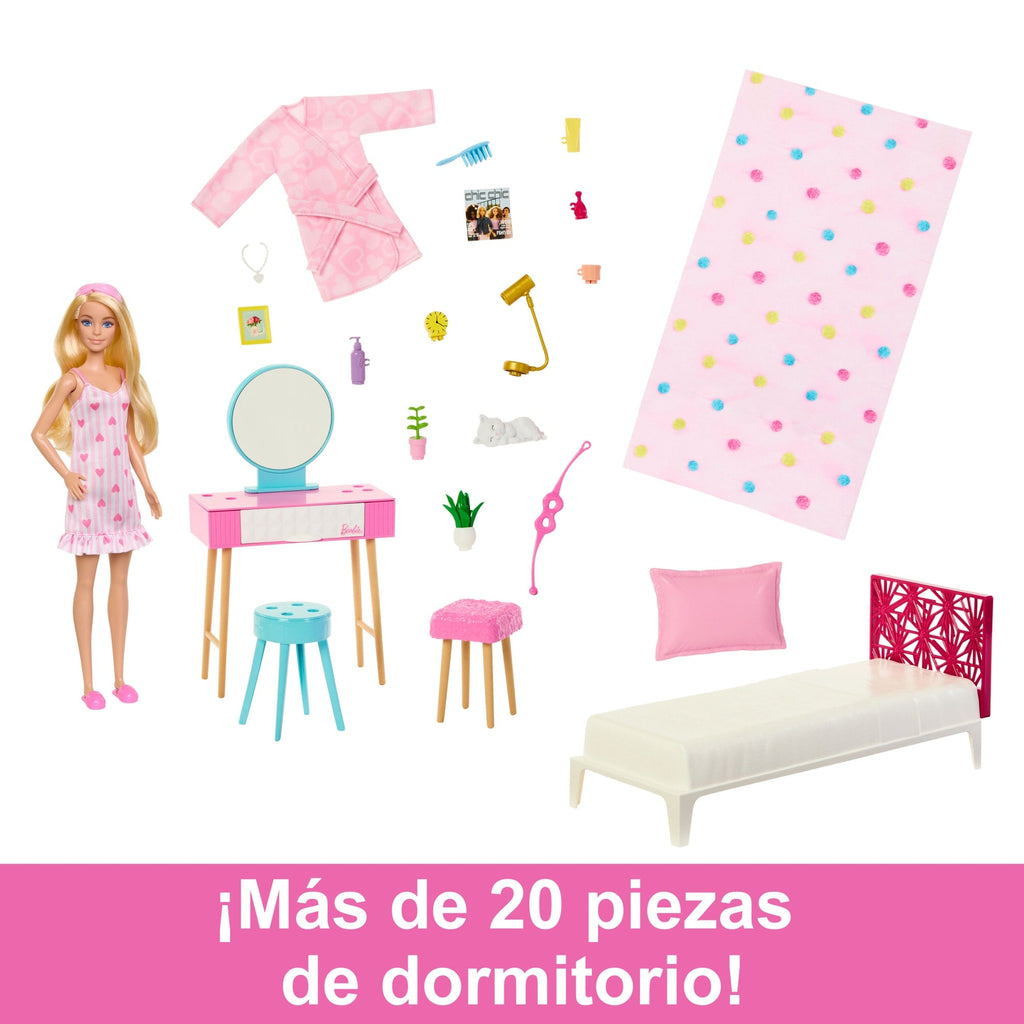 Conjunto De Muñeca Y Dormitorio De Barbie | Muebles De Barbie | Mattel