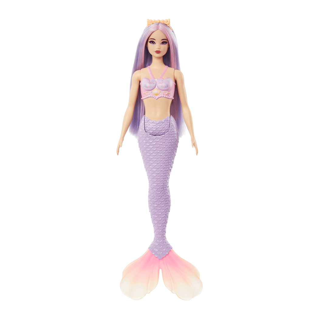 Barbie Sirena Con Capelli Lilla, Coda E Cerchietto Viola