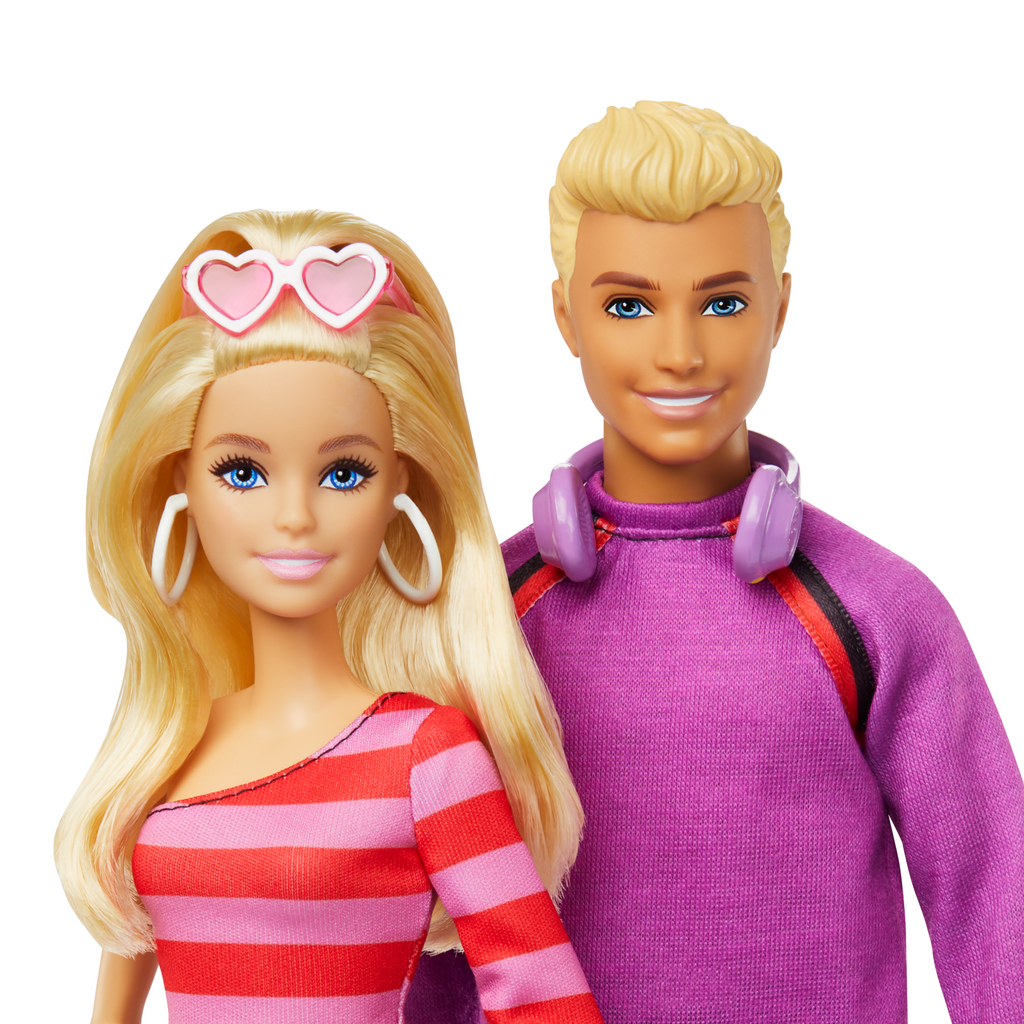 Barbie & Ken 65. Yıl 2'Li Parti Bebekler Ve 6 Aksesuarlı Set, Paten Teması, 65. Yıl Dönümü