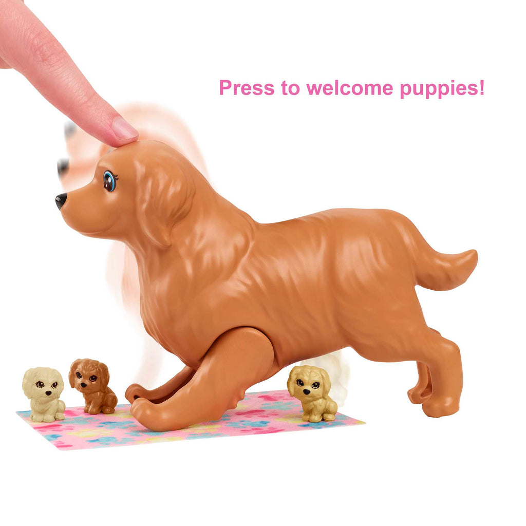 Barbie Newborn Pups Playset With Doll & Animal Toys