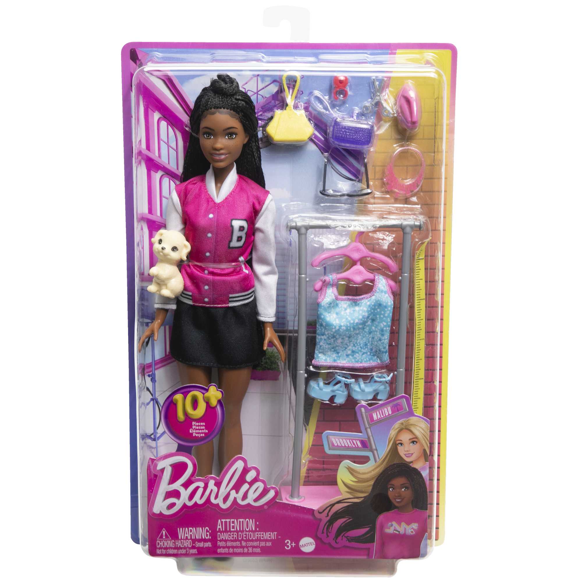 Barbie - Coffret Barbie Brooklyn Styliste - Poupée Mannequin - 3 Ans Et +