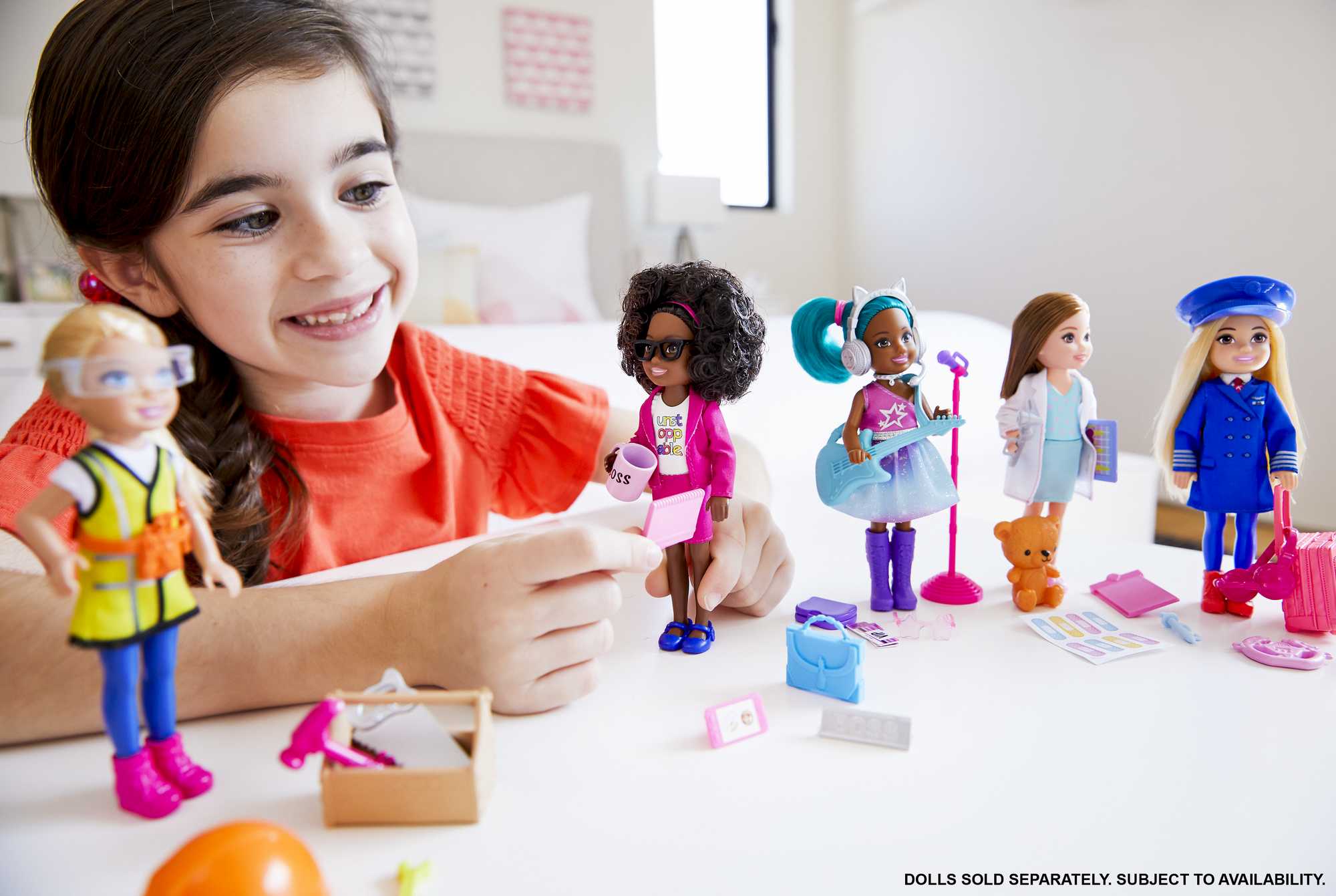 Barbie Toys, Chelsea Doll and Accessories, Can Be Career-Themed Small Dolls