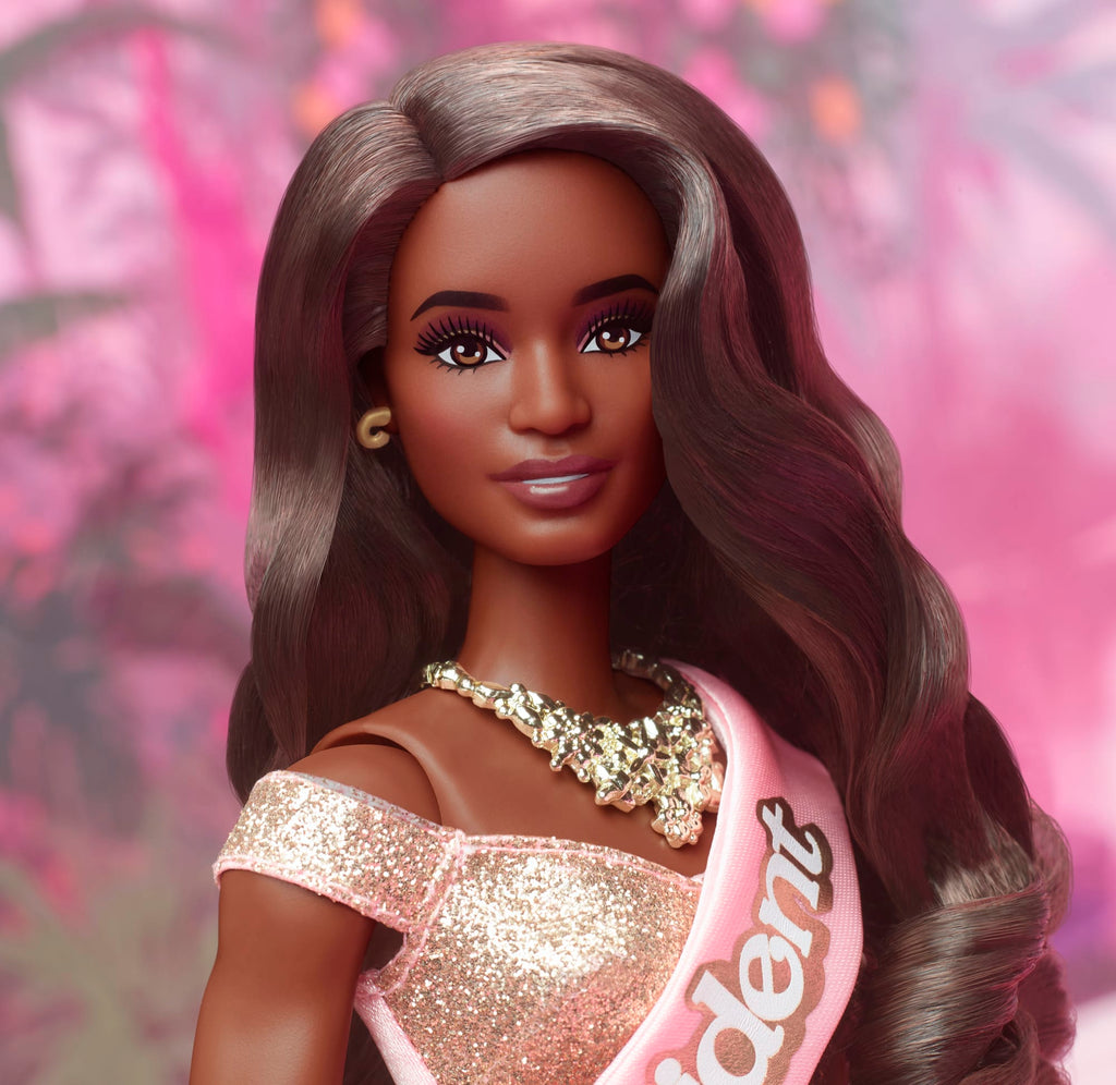 Barbie Le Film-Poupée Barbie Présidente En Robe Rose Et Dorée