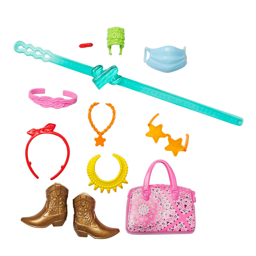 Barbie Accessori Assortimento Con 11 Pezzi A Tema Che Arricchiscono Le Storie Con Le Bambole Barbie