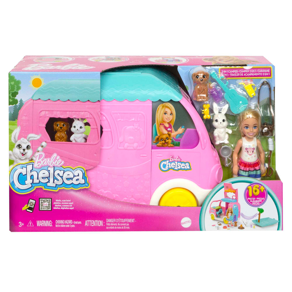 Barbie - Coffret Barbie Camping-Car De Chelsea - Poupée Mannequin - 3 Ans Et +
