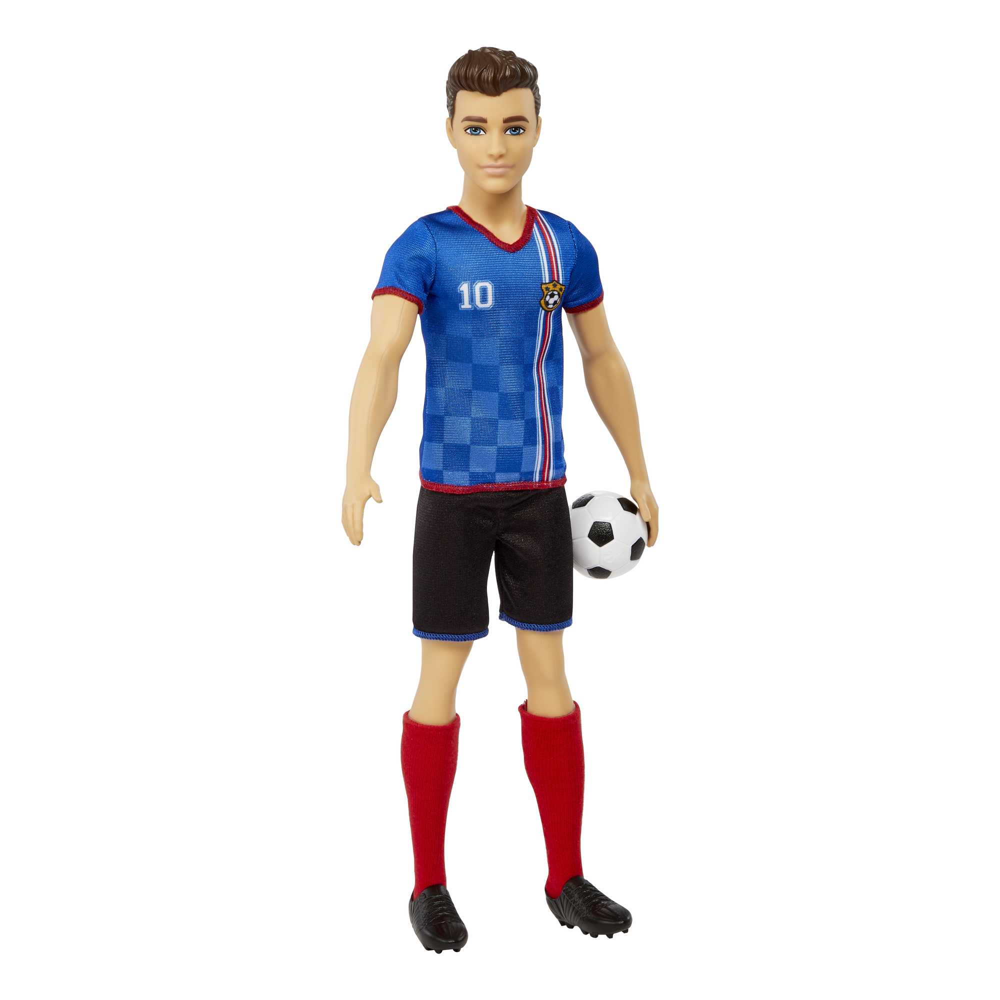 Barbie-Poupée Ken Footballeur, Cheveux Courts, N° 10, Dès 3 Ans