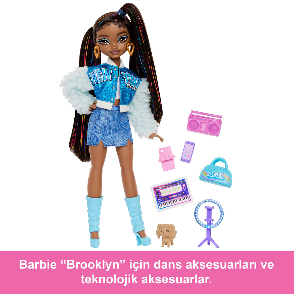 Barbie Rüya Arkadaşlar 'Brooklyn' Bebek Ile Video Ve Müzik Temalı 8 Aksesuar
