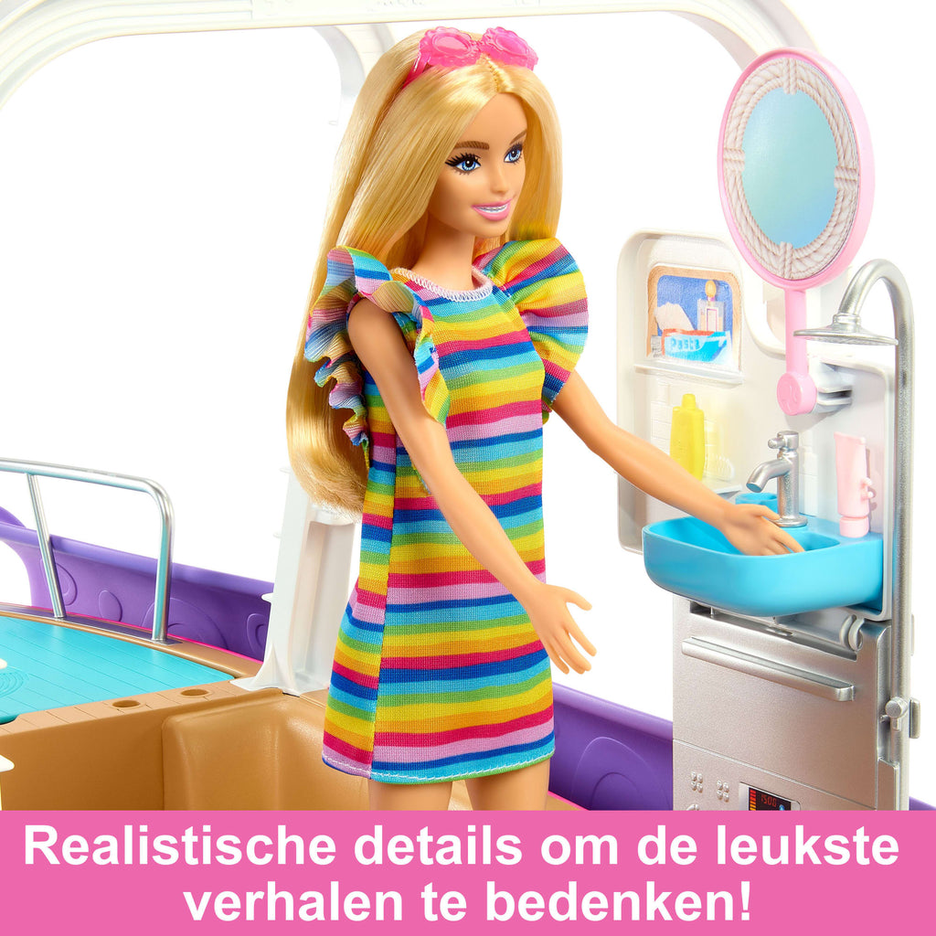 Barbie Boot Met Zwembad En Glijbaan, Droomboot Speelset En Accessoires