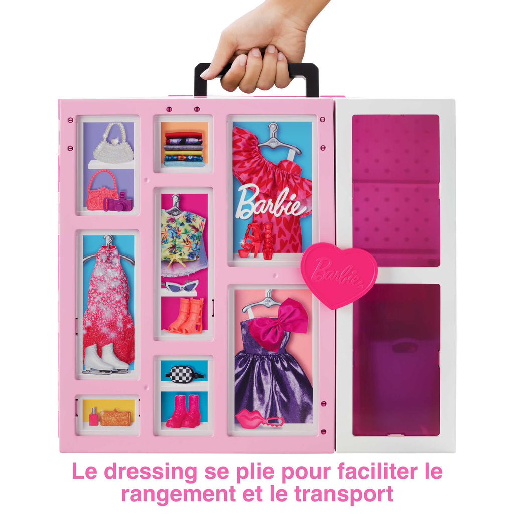 Barbie - Poupée Et Coffret Dressing Deluxe - Poupée Mannequin - 3 Ans Et +