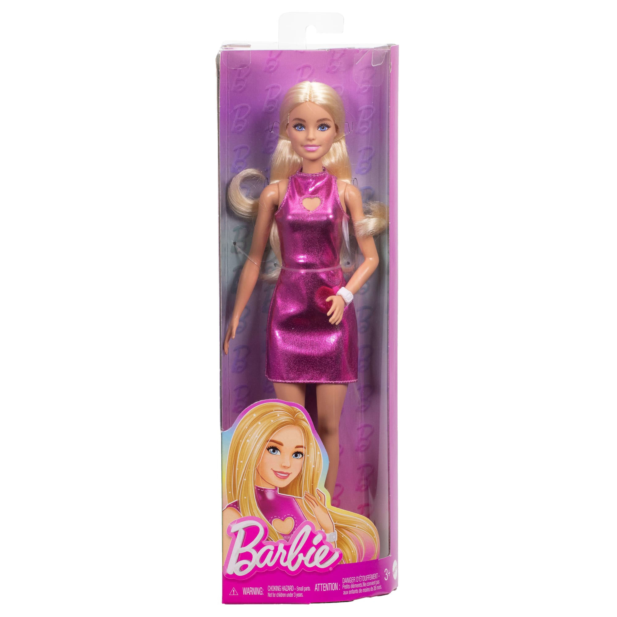 Κούκλα Barbie Deluxe Style #230 Με Mίνι Μεταλλικό Ροζ Φόρεμα Με Κόψιμο-Καρδιά, Ξανθά Μαλλιά.