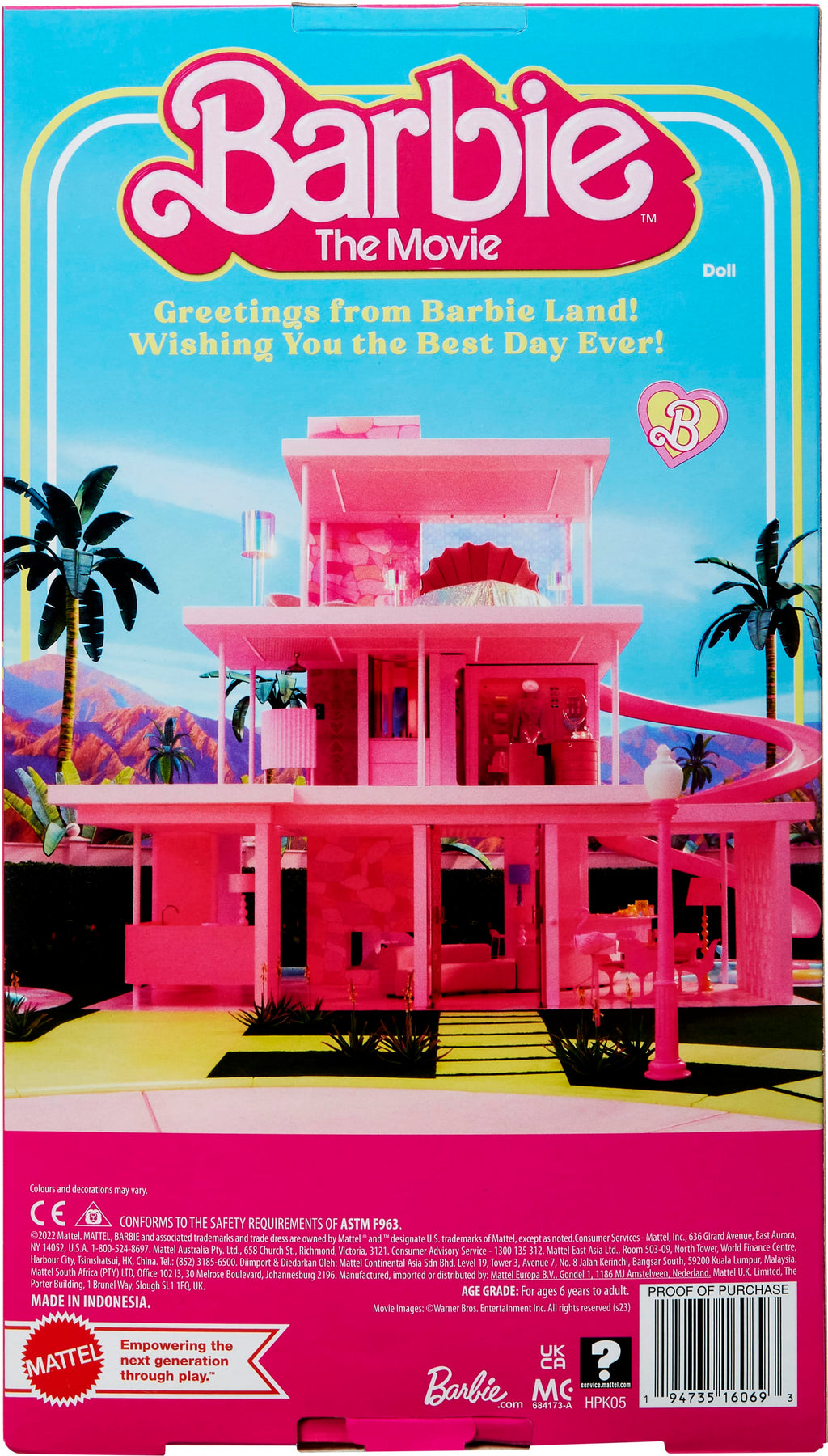Barbie Le Film-Poupée Barbie Présidente En Robe Rose Et Dorée