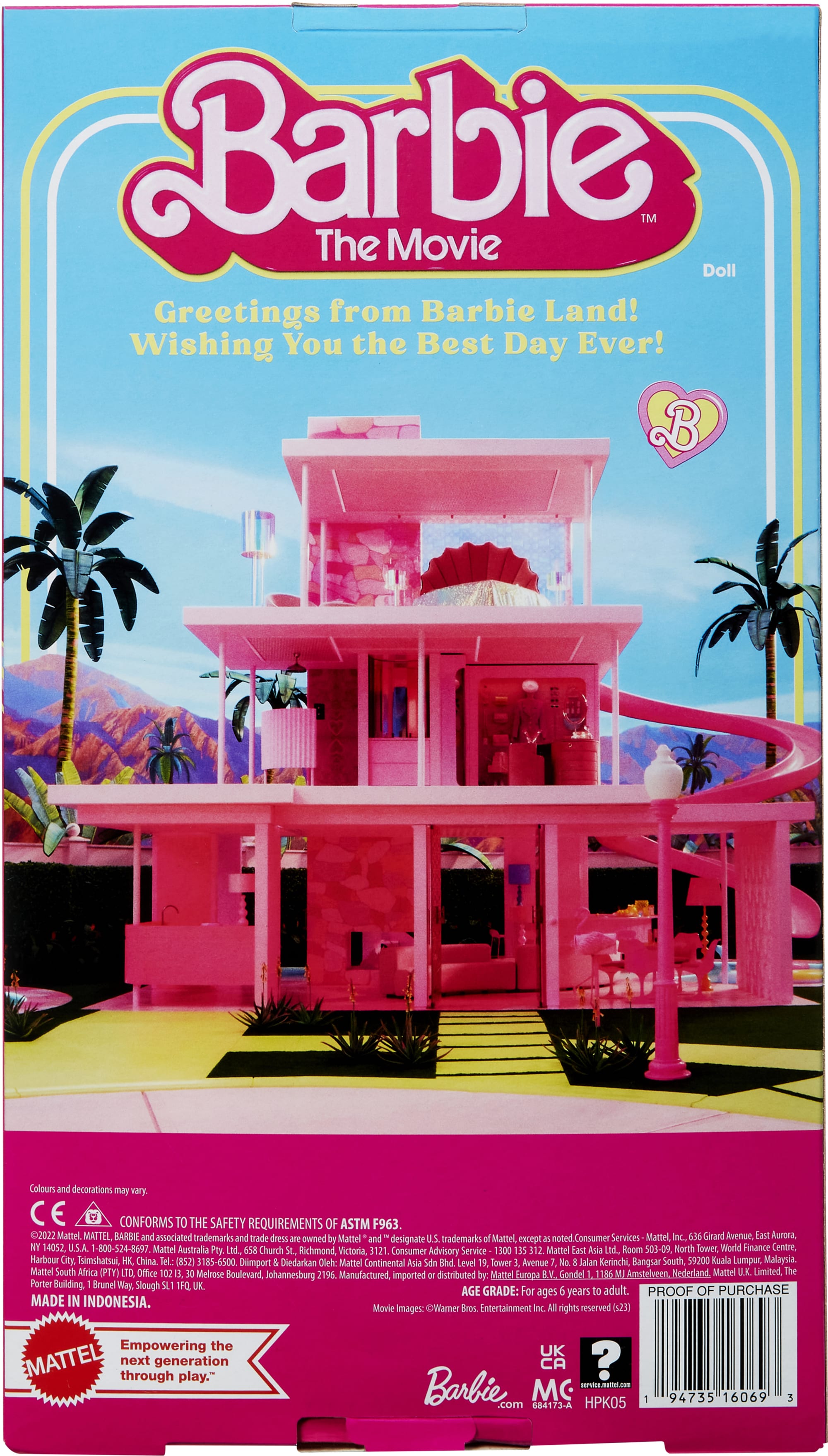 Barbie Le Film-Poupée Barbie Présidente En Robe Rose Et Dorée