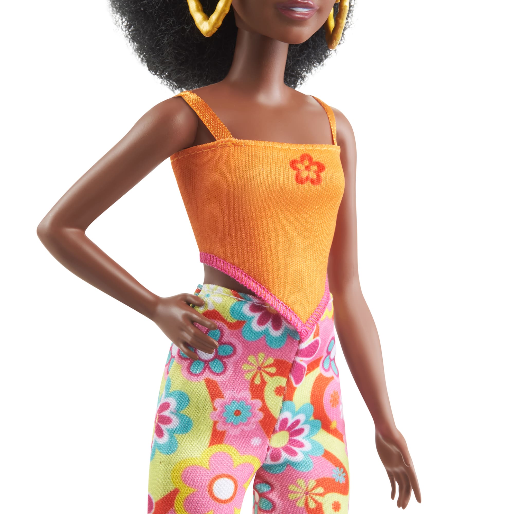 Barbie-Puppe, Lockige Schwarze Haare Und Zierlicher Körperbau, Barbie Fashionistas
