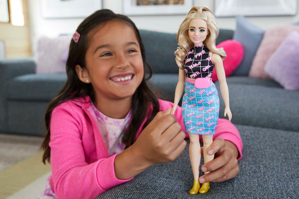 Barbie-Puppe, Kurvige Blondine Im Girl-Power-Outfit, Barbie Fashionistas