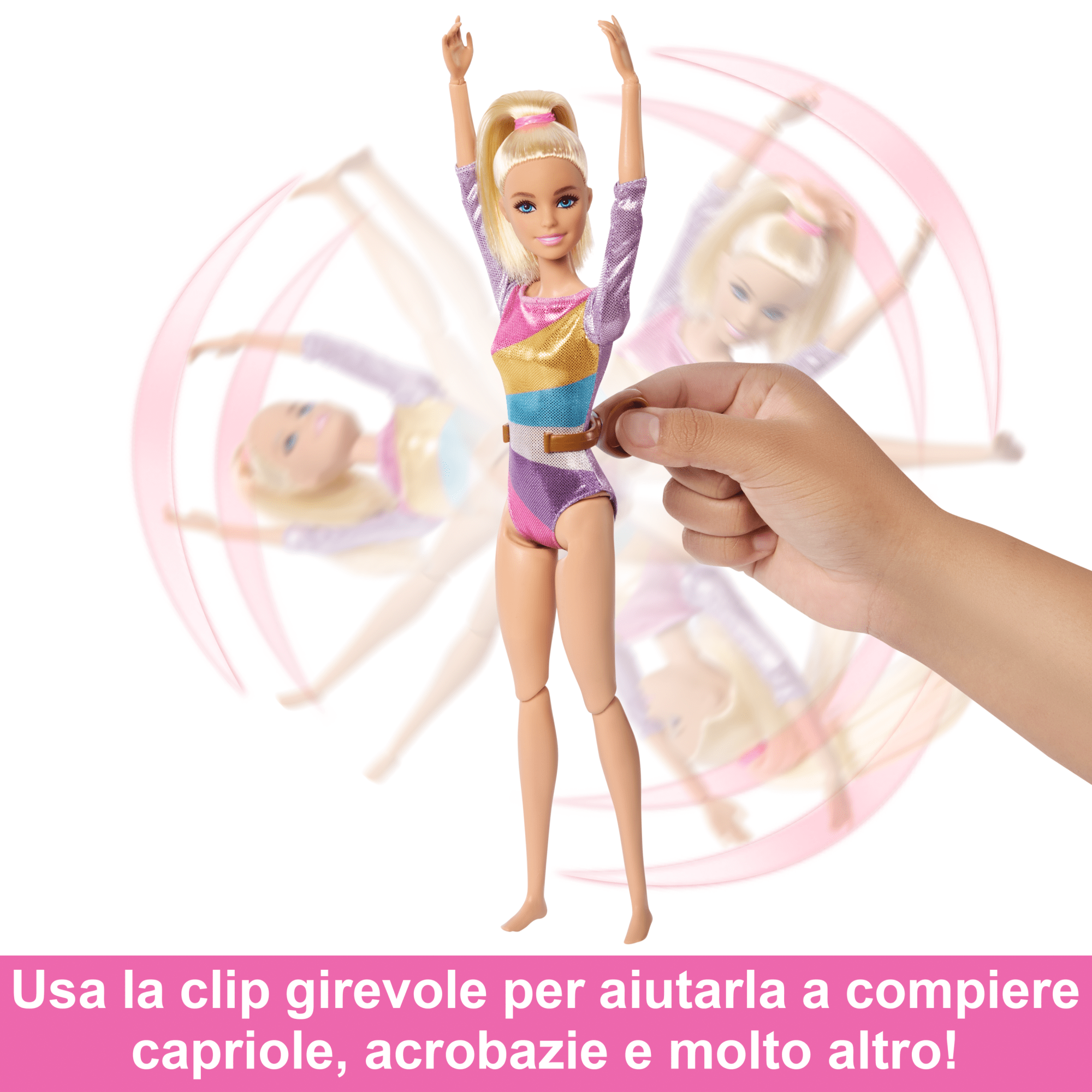 Barbie Ginnastica Artistica, Playset Con Bambola Bionda, Trave, Più Di 10 Accessori E Funzione Flip