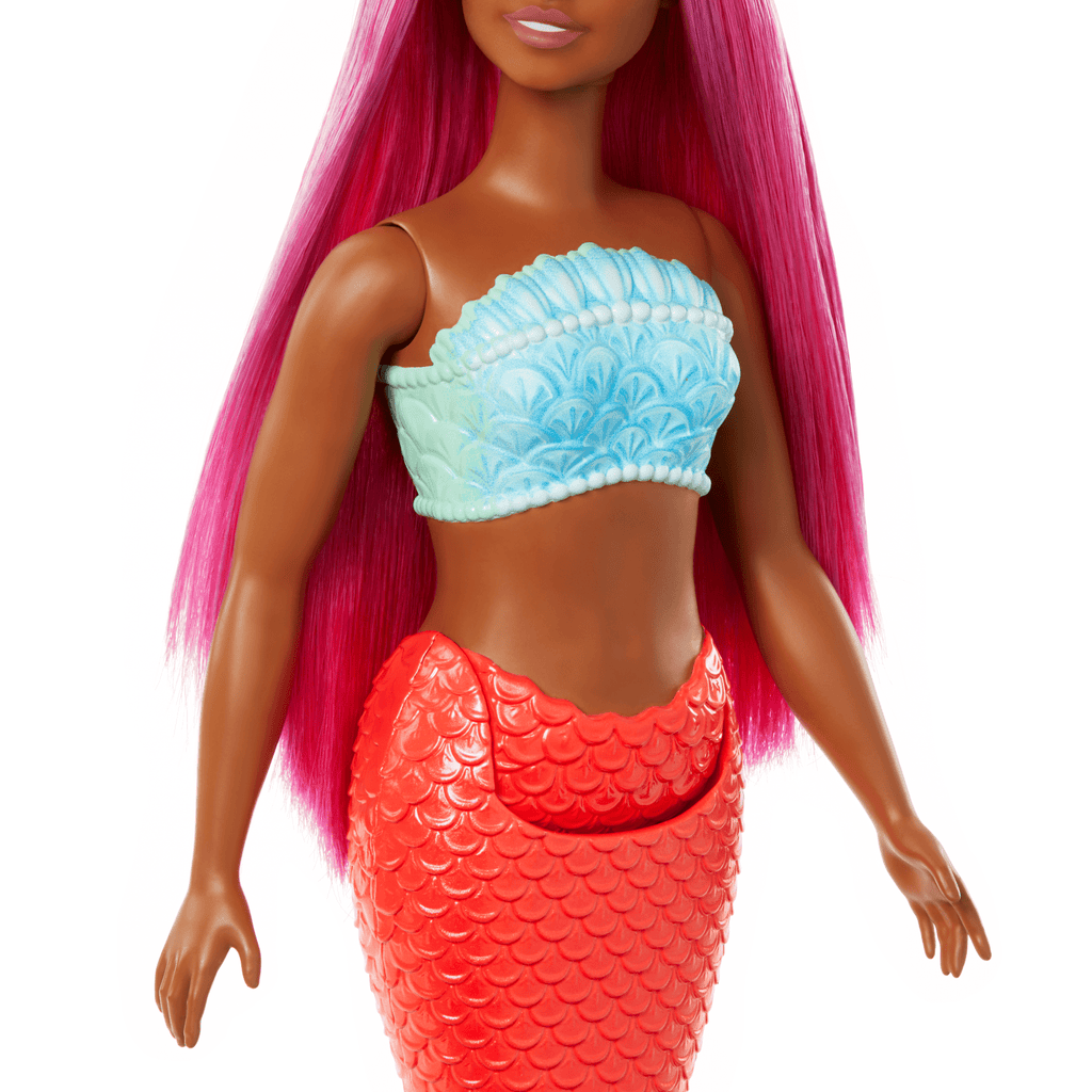 Barbie Sirena Con Capelli Magenta, Coda Rossa Tropicale E Cerchietto