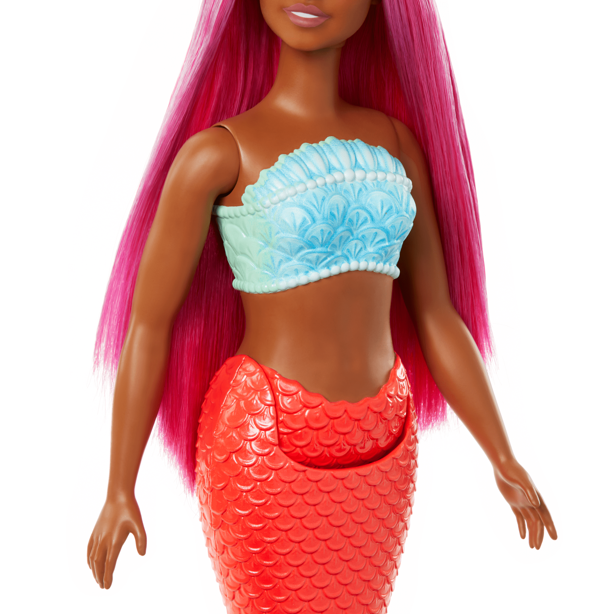 Barbie Sirena Con Capelli Magenta, Coda Rossa Tropicale E Cerchietto