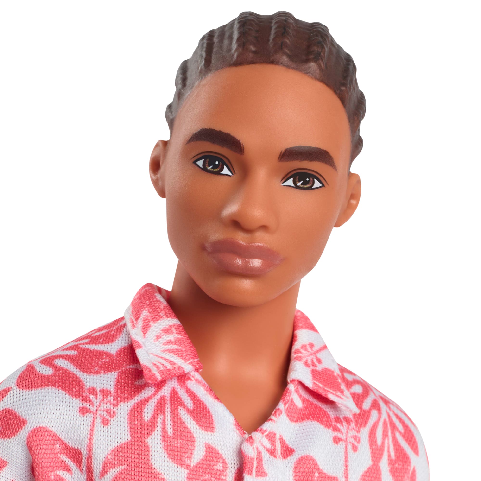Hawaii Baskılı Tulumu Ve Yeşil Sandaletleriyle Kahverengi Saçlı Barbie Fashionistas Ken Bebek (235)