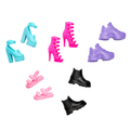 Accesorios Para Muñeca Barbie, 5 Pares De Zapatos, Incluidos Tacones, Zapatillas Y Sandalias