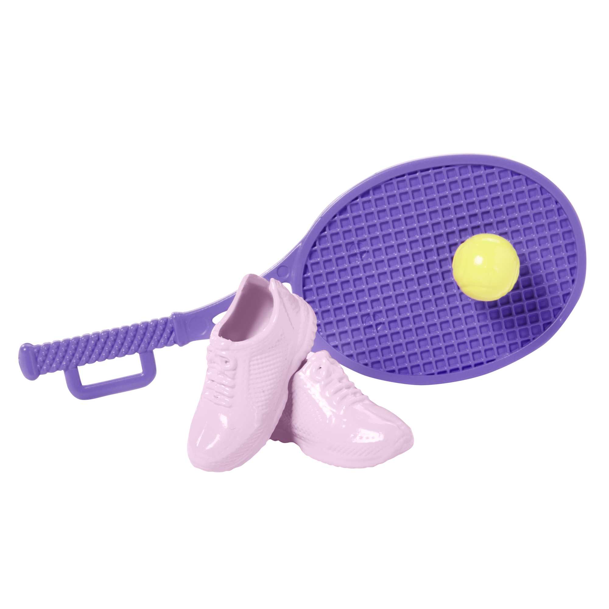 Yavru Köpeği, Spor Kıyafetleri, Patenleri Ve Tenis Raketiyle Barbie Bebek