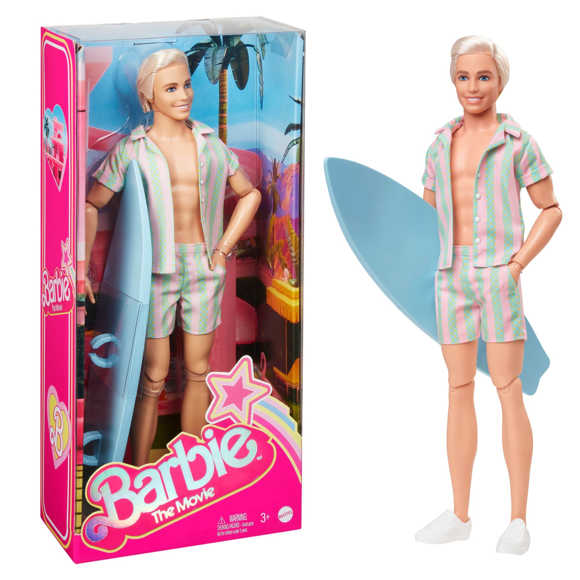 Barbie Le Film-Poupée Ken Avec Ensemble De Plage Rayé À Collectionner