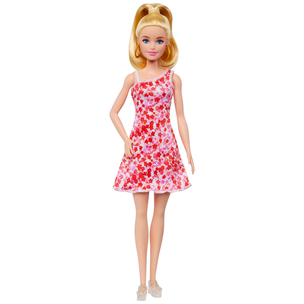 Barbie Fashionistas-Puppe Nr. 205 Mit Blondem Pferdeschwanz Und Blumenkleid