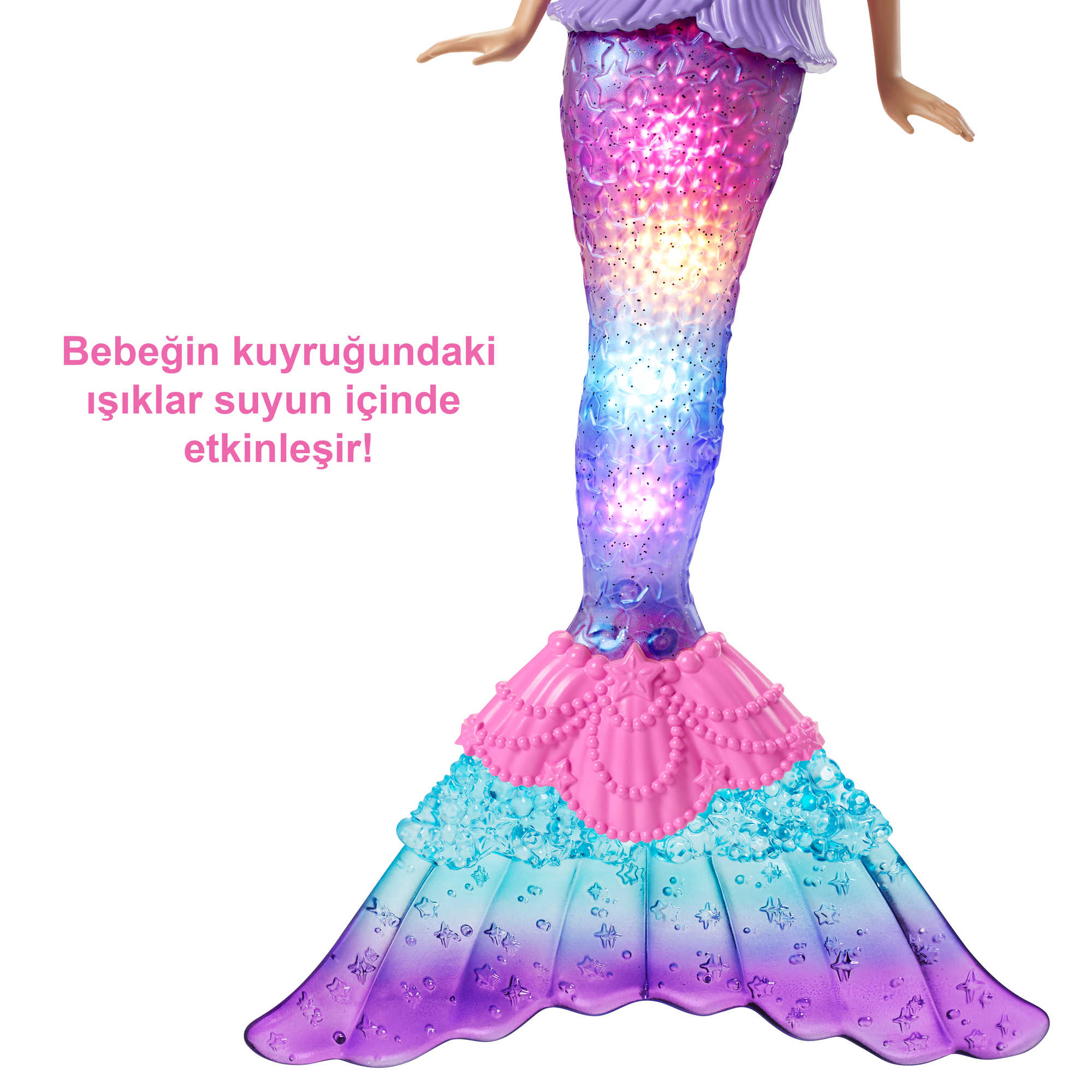 Barbie Işıltılı Deniz Kızı Bebek, Işıklı, 3-7 Yaş