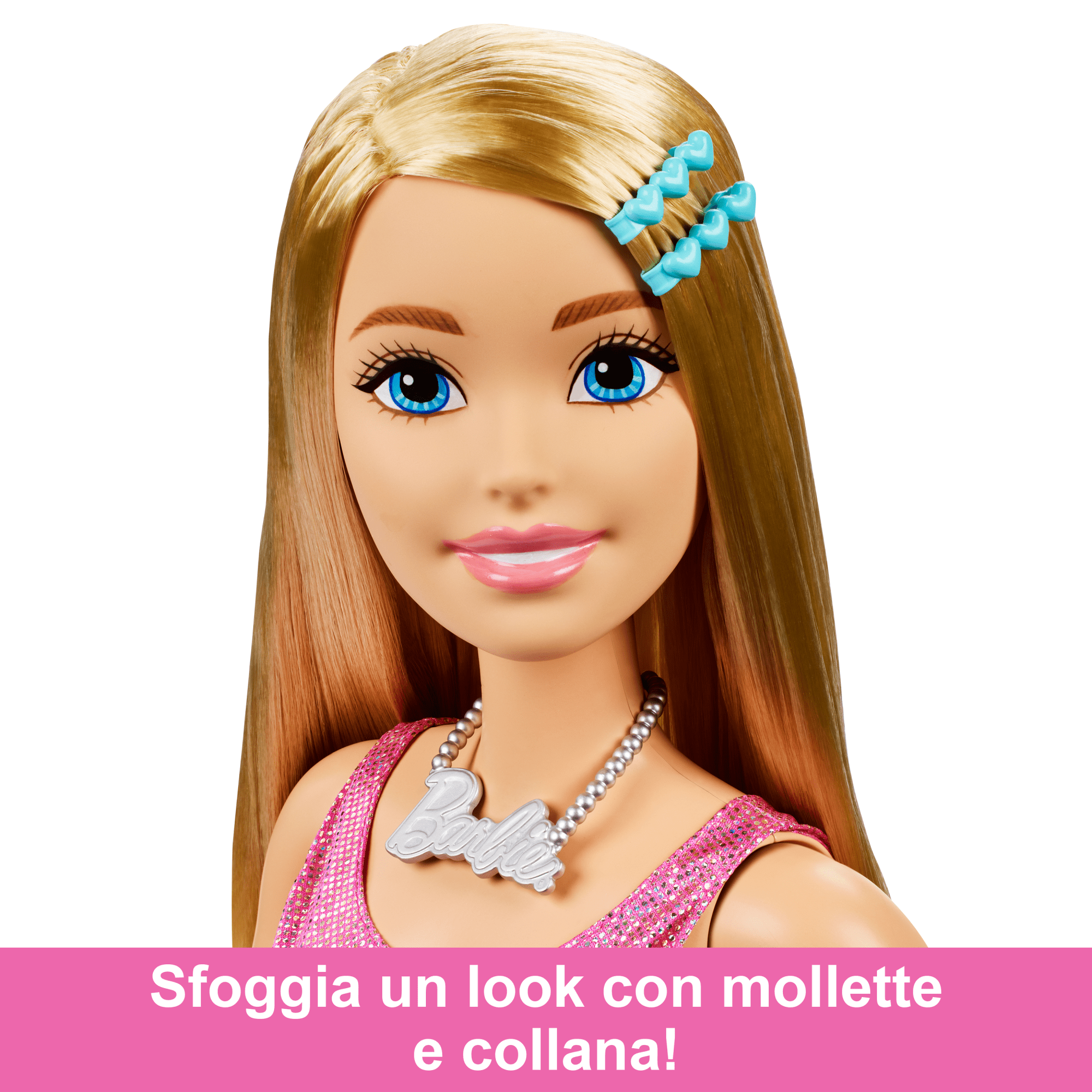 Barbie - La Mia Prima Barbie, Barbie Grande Amica, Alta 71 Cm Con Abito Rosa Scintillante