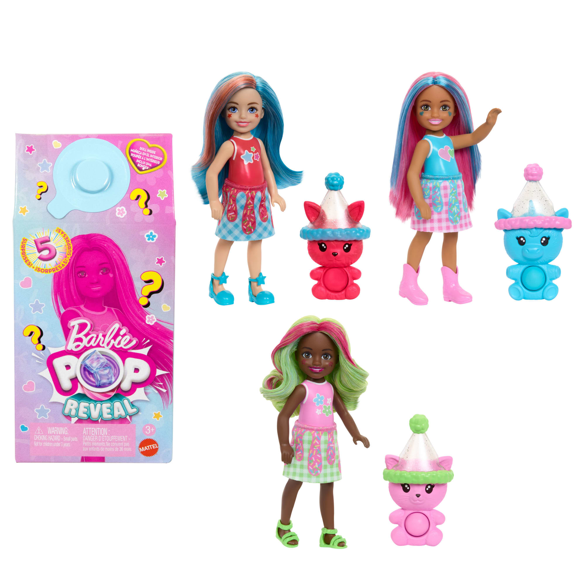 Barbie Chelsea Pop Reveal Serie Frullati, Bambola Profumata E Con Effetto Cambia Colore (I Modelli Possono Variare)