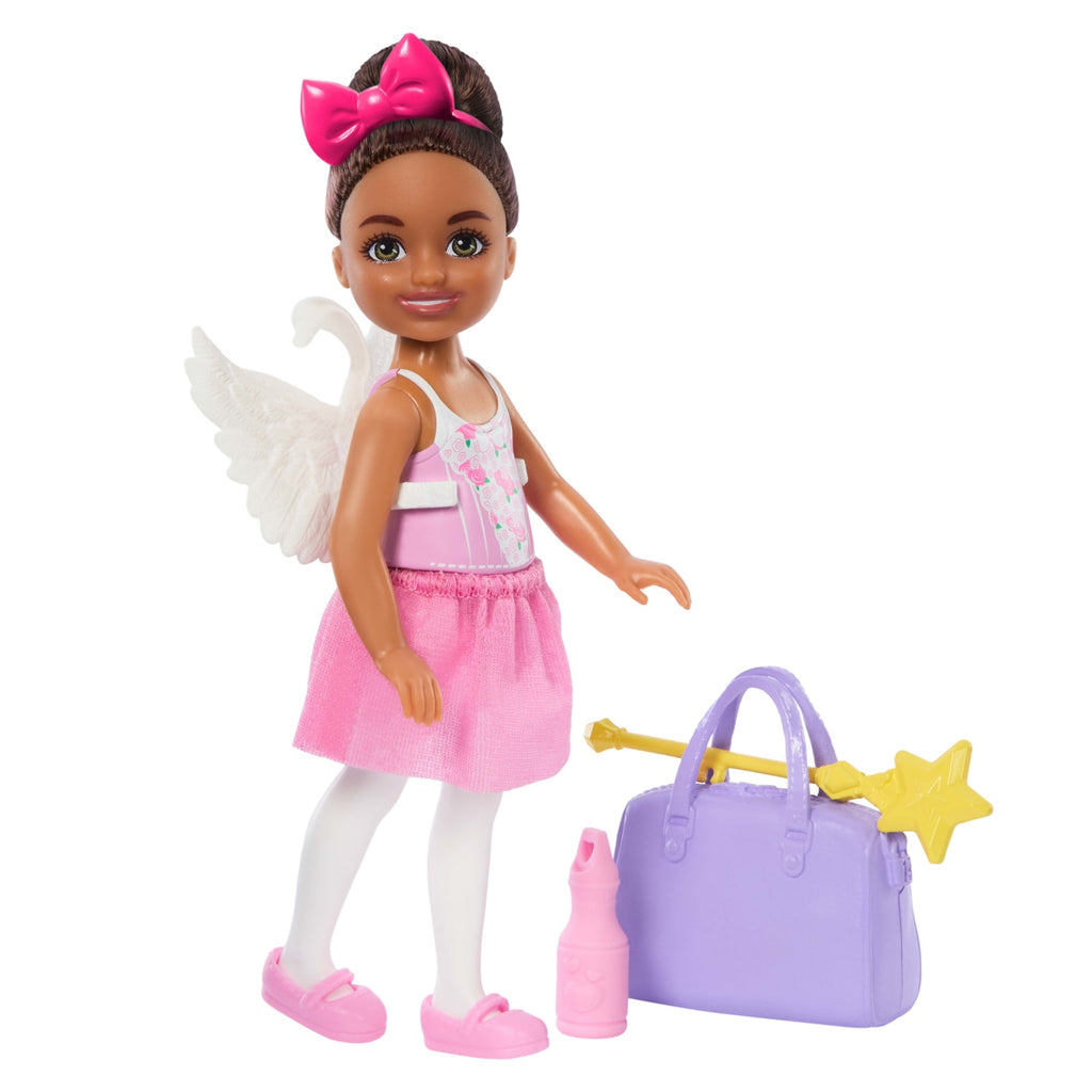 Barbie Chelsea Ballerina Doll & Accessories Set, Career-Themed Brunette Small Doll