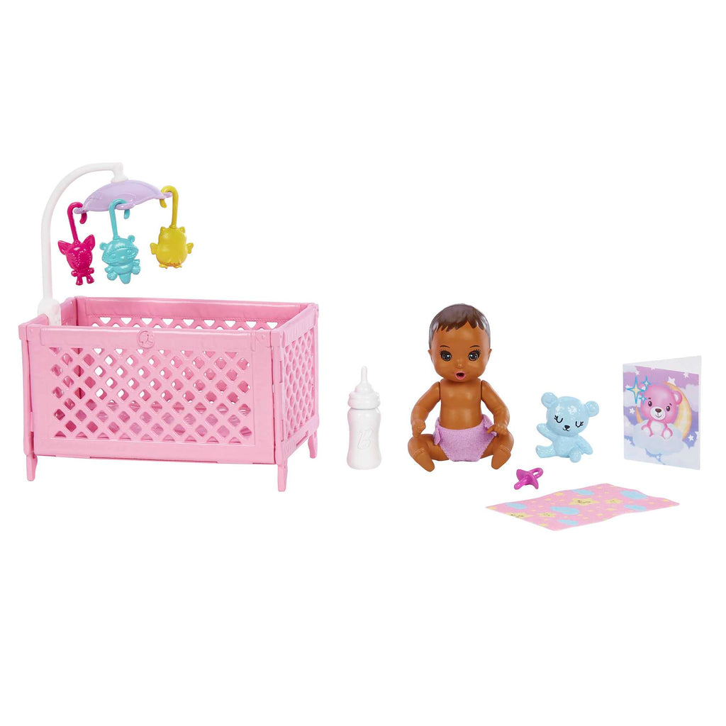 Barbie Pop En Accessoires, Babysitter Skipper Met Wiegje, Speelset