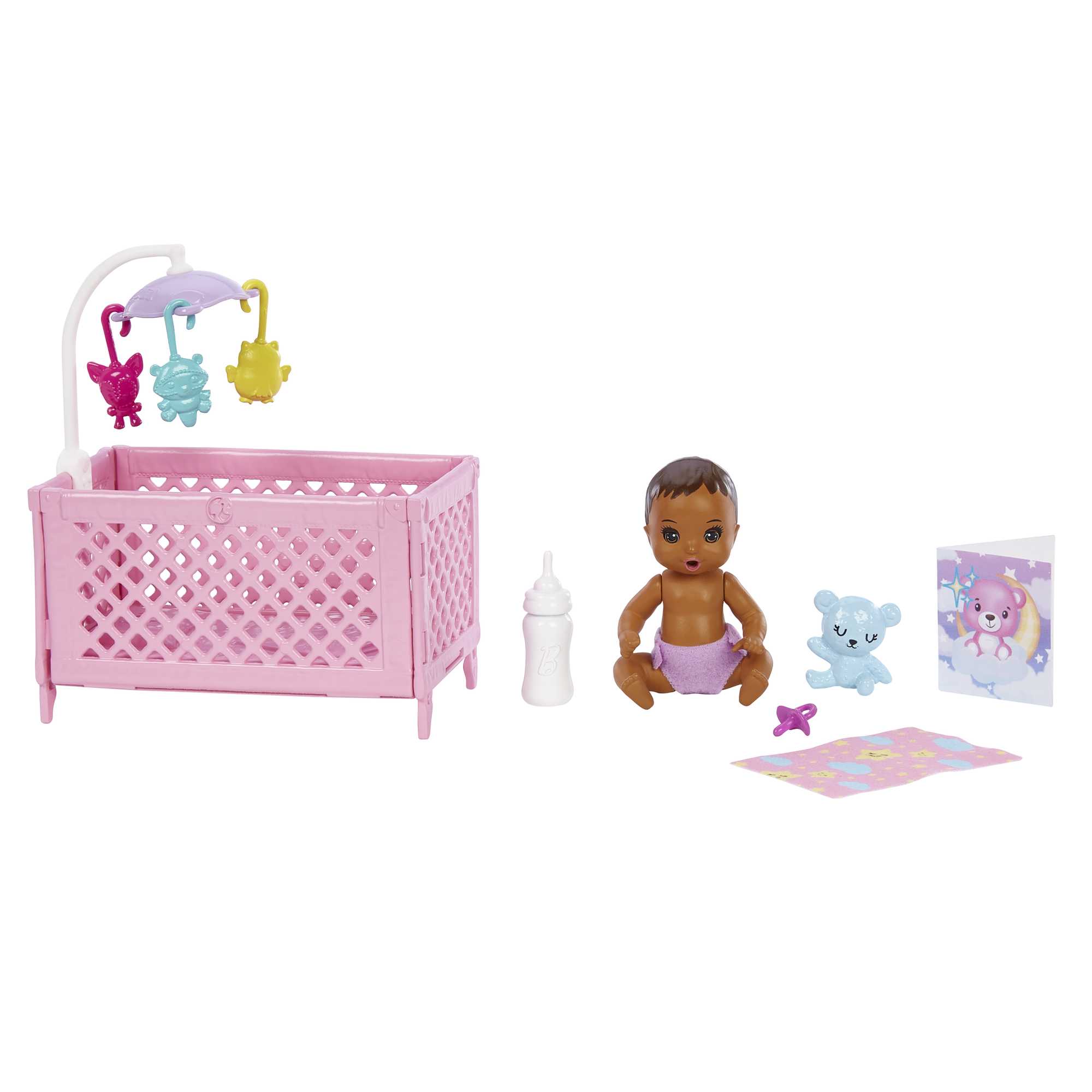Barbie Pop En Accessoires, Babysitter Skipper Met Wiegje, Speelset