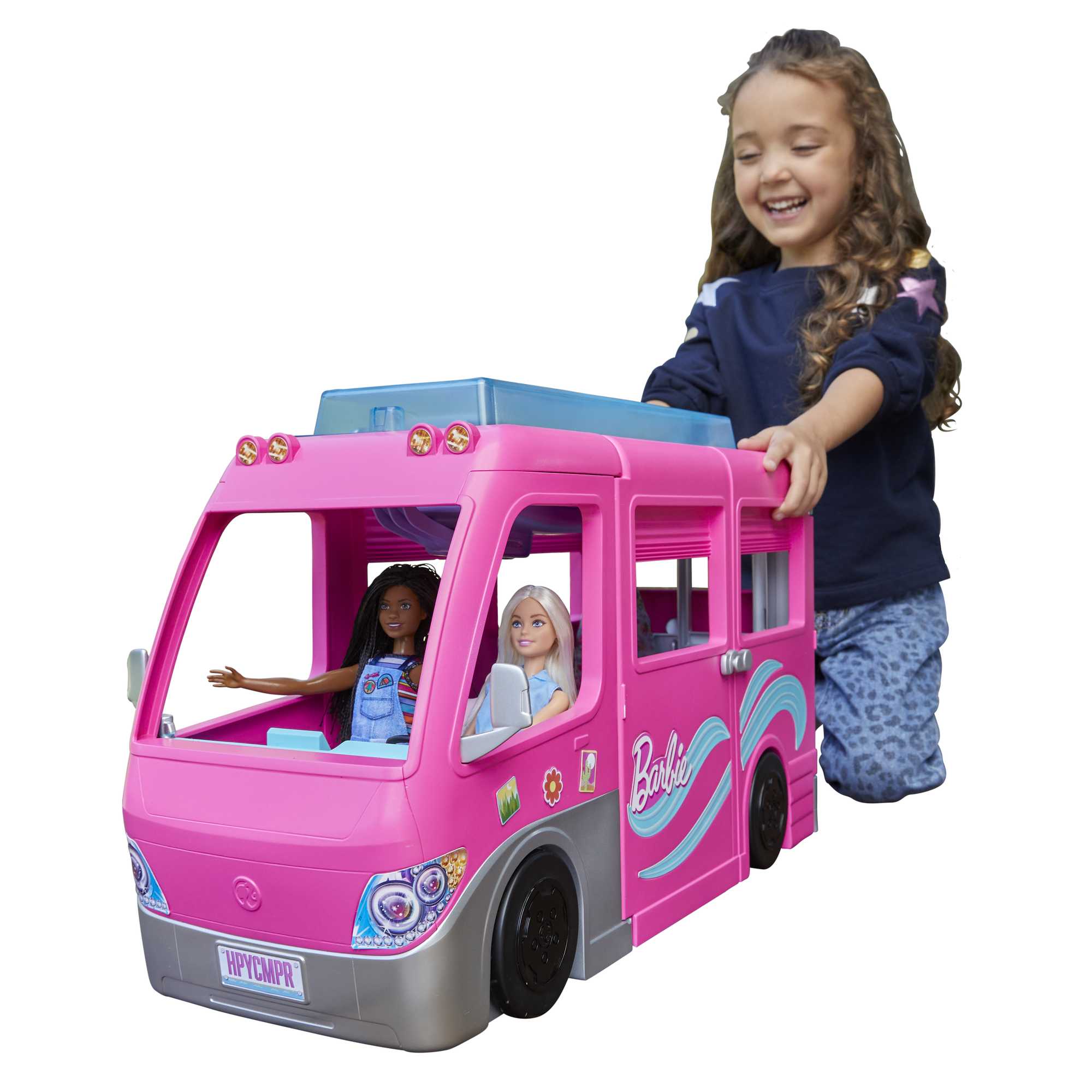 Barbie Dreamcamper, Ruim 73 Cm Hoog Met Zwembad, Glijbaan En Meer Dan 60 Accessoires