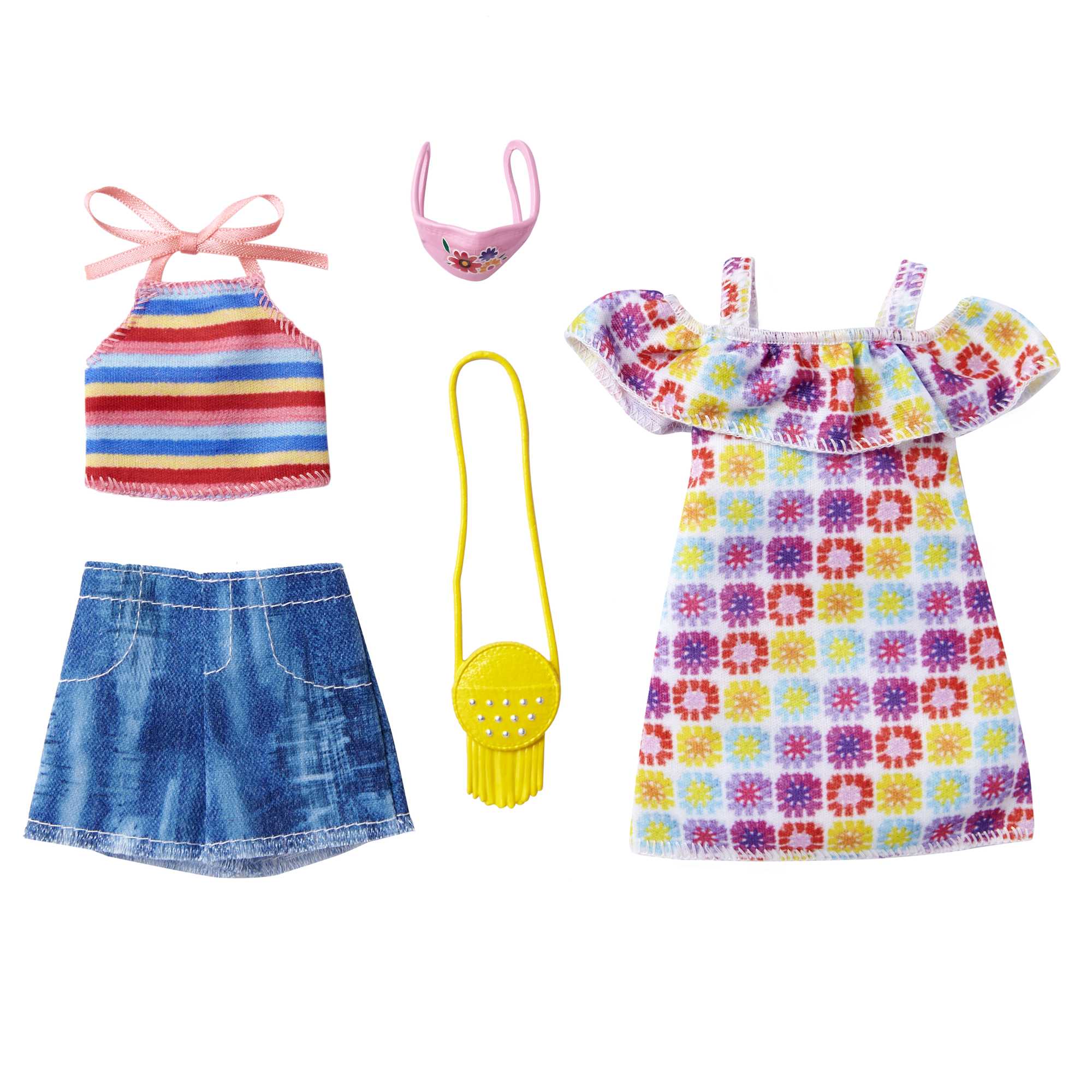 Barbie Abiti: 2 Outfit E 2 Accessori Per Bambola Barbie