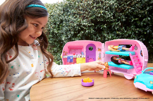 Barbie Chelsea Muñeca Y Su Caravana, Con Perrito Y Accesorios (Mattel Fxg90)