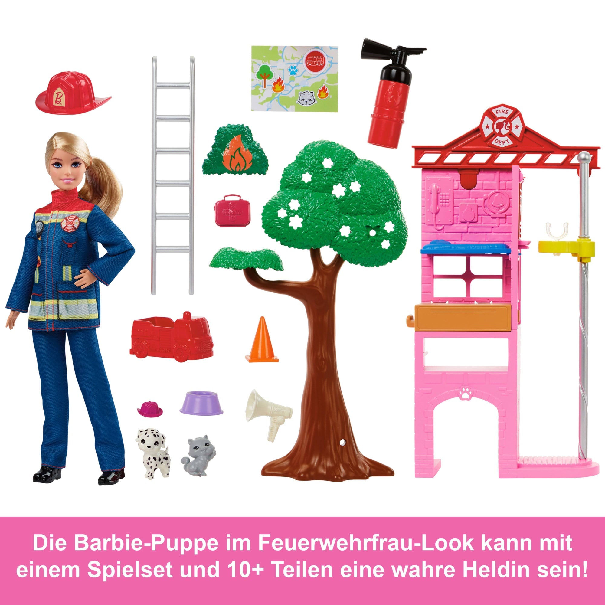 Barbie Feuerwehr Spielset