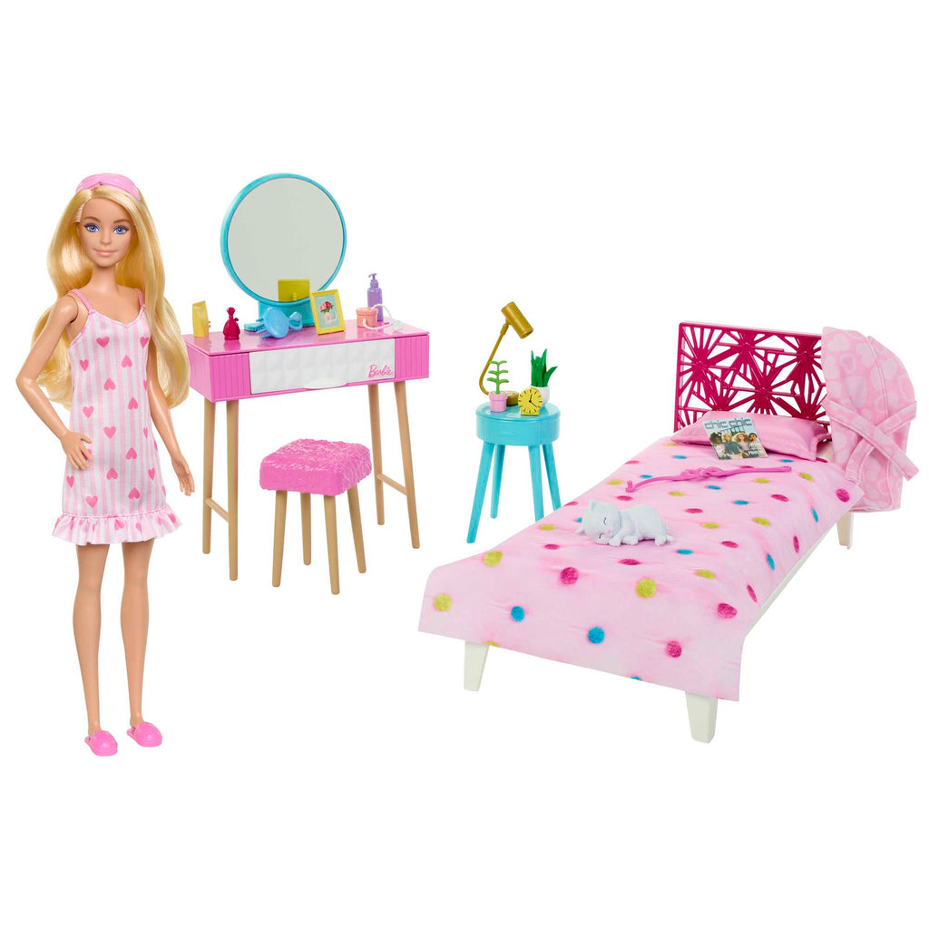 Conjunto De Muñeca Y Dormitorio De Barbie | Muebles De Barbie | Mattel